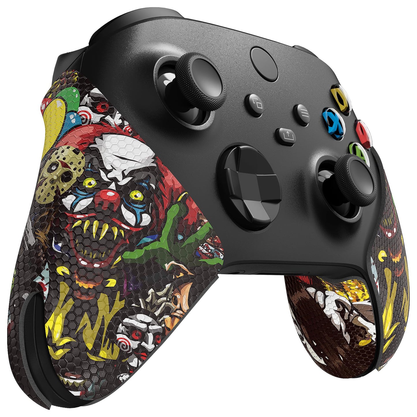 eXtremeRate PlayVital Anti-Skid Sweat-Absorbent Controller Grip for Xbox Core Wireless Controller  Professional Textured Soft Rubber Pads Handle Grips for Xbox Series X/S Controller - Scary Party