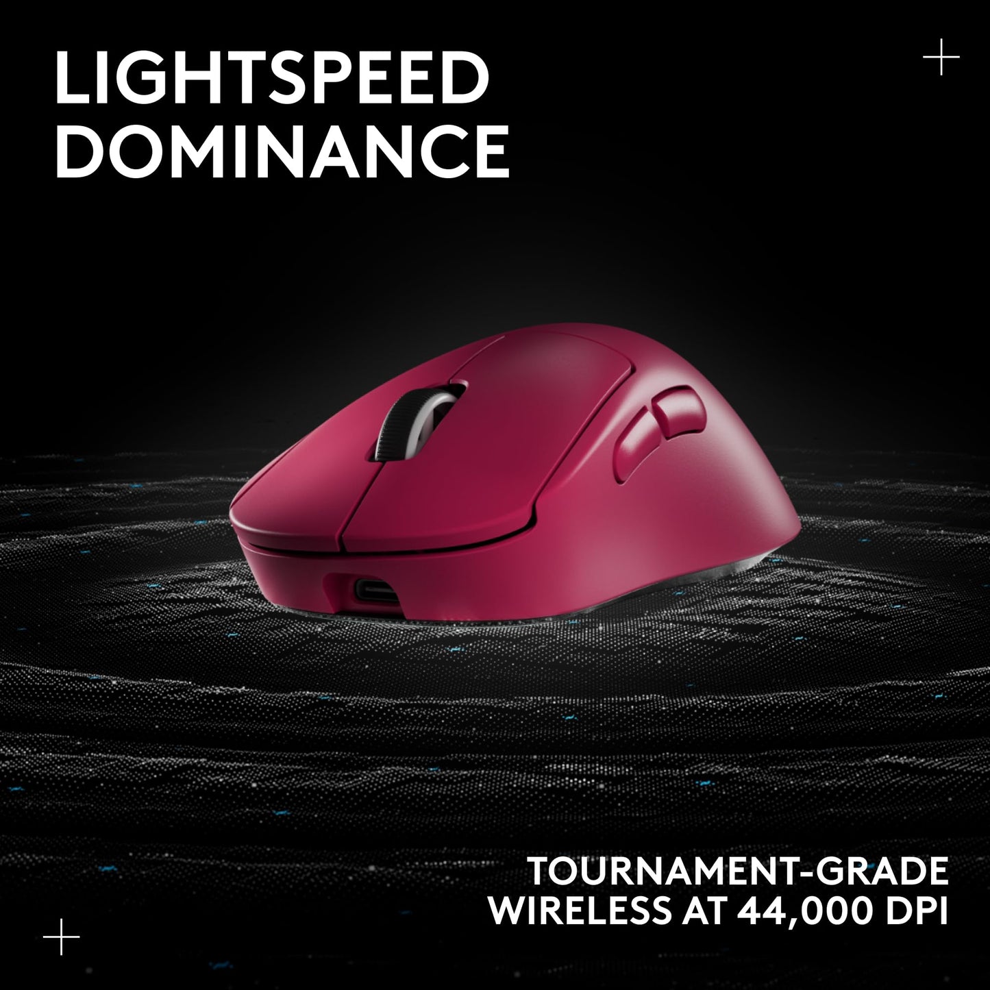 Logitech G PRO X Superlight 2 Wireless Gaming Mouse - 60g, 5 Buttons, 44k DPI, USB-C, Magenta, Model 910-007371