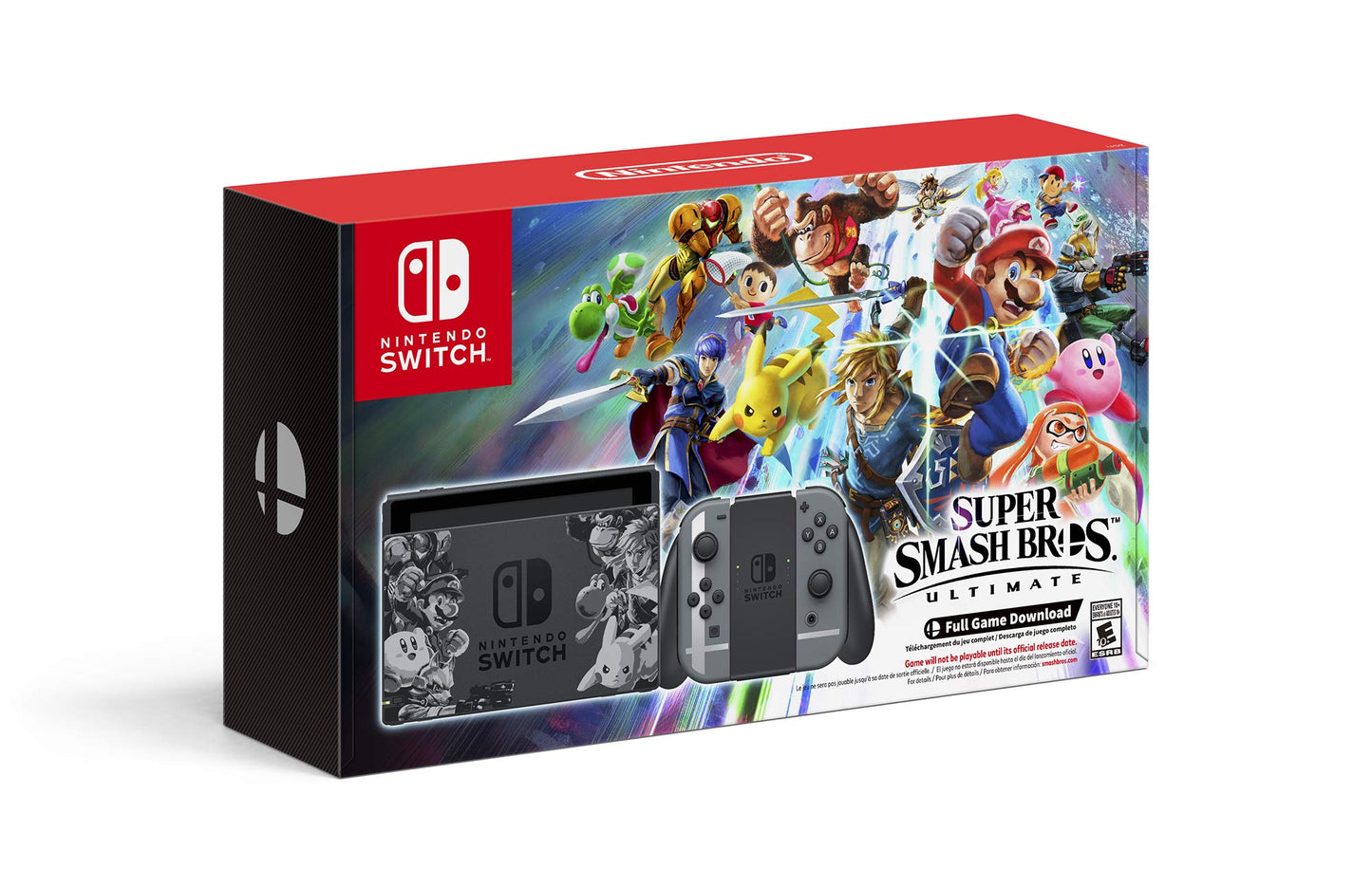 Nintendo Switch Super Smash Bros. Ultimate Edition - HACSKAELE Model, Black/Grey Color