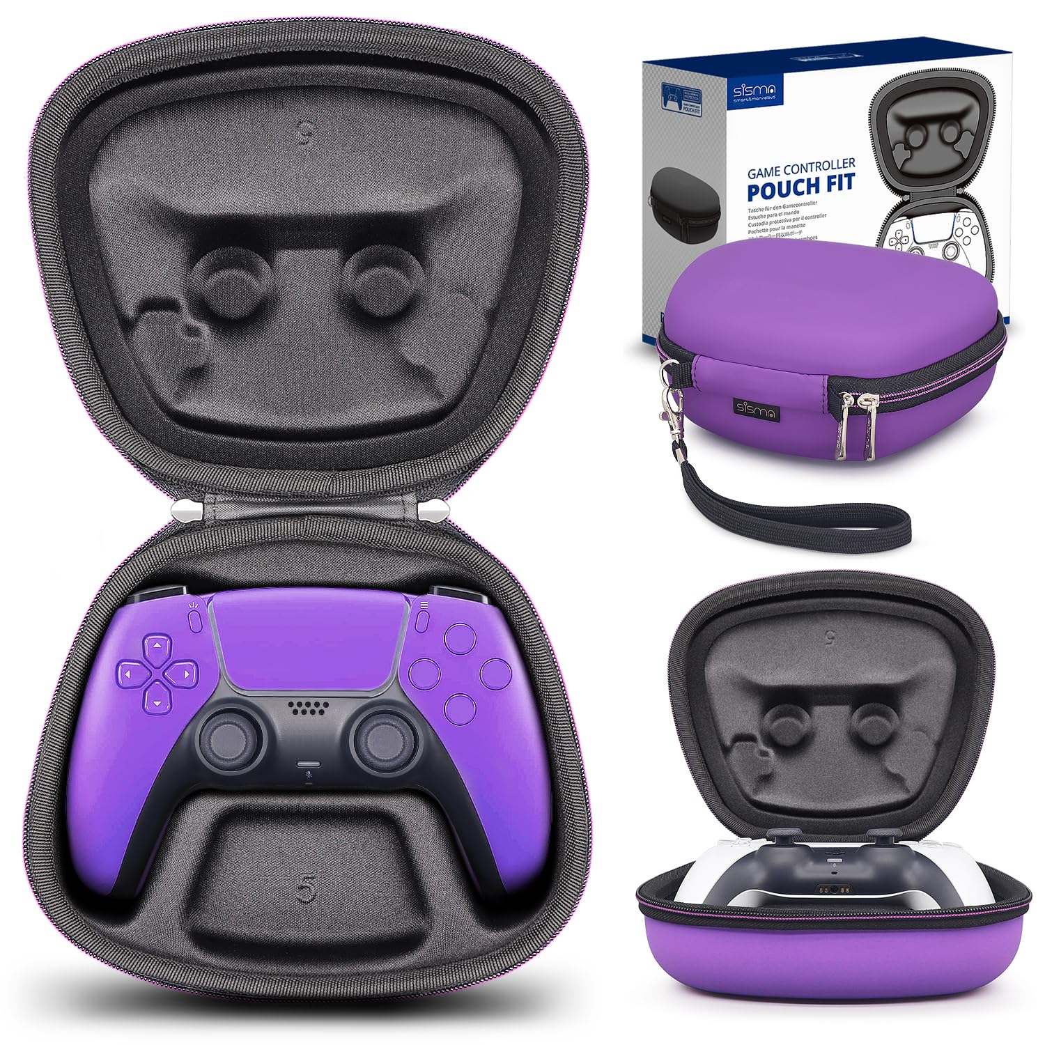 sisma Carry Case Compatible with PS5 DualSense Wireless Controller  PlayStation 5 Controller Holder Travel Safekeeping Protective Case Storage Bag