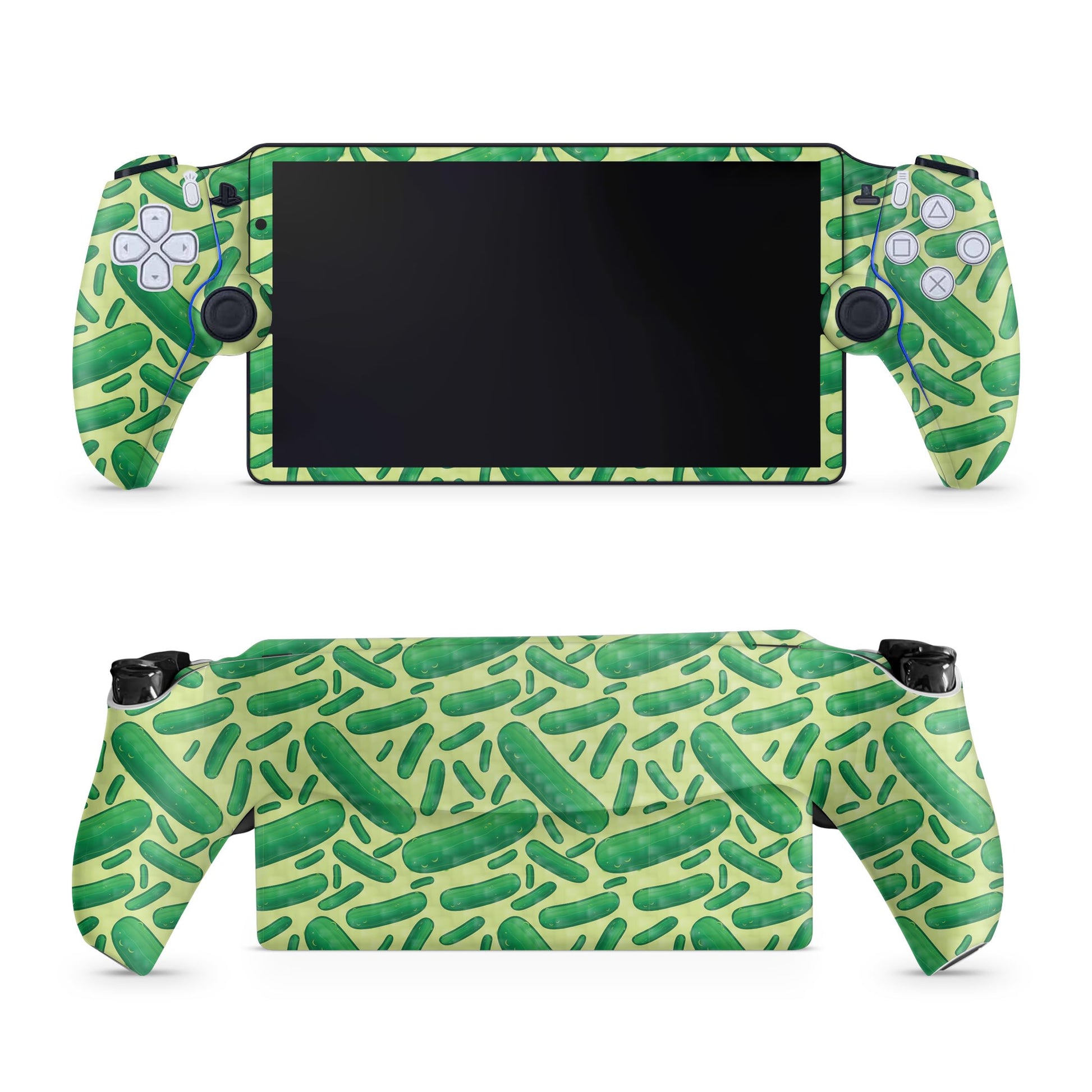 Carbon Fiber Gaming Skin Compatible with PS5 Portal Remote Player - Pickles - fine 3M Vinyl Protective Wrap Decal Cover - Easy to Apply | Crafted in The USA by MightySkins