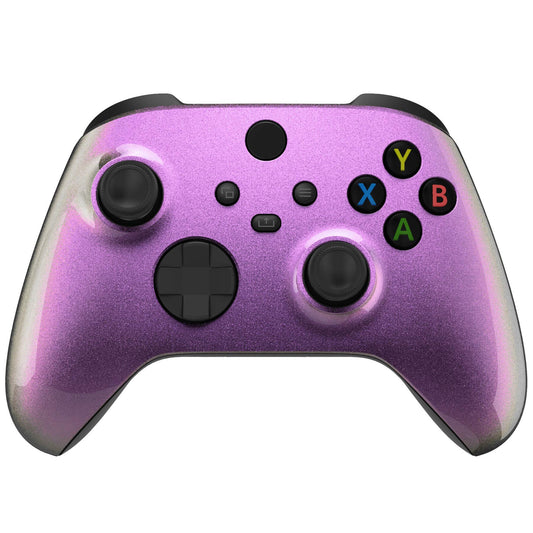 eXtremeRate Xbox Series X & S Controller Replacement Shell - Chameleon Red Gold, Custom Plastic Faceplate, Model FX3P340