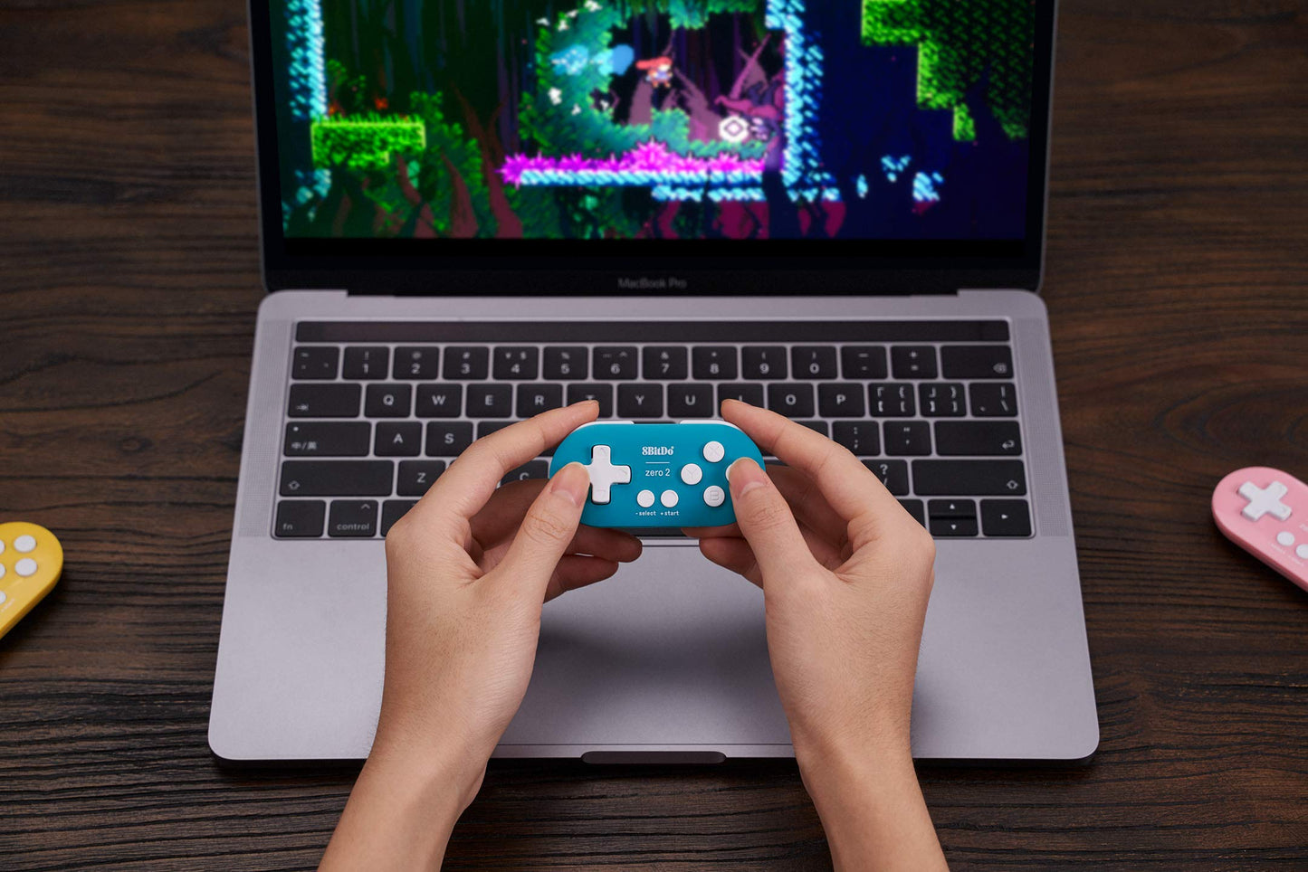 Nargos 8Bitdo Zero 2 Mini Bluetooth Controller for Nintendo Switch, Windows, Android, macOS - Turquoise Edition