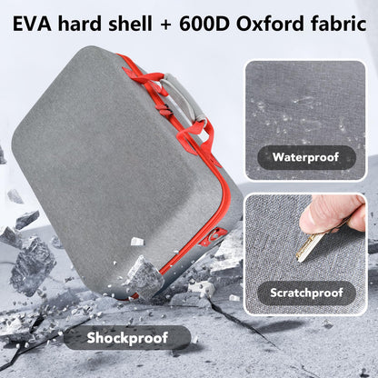 MOCADIA PS5 Travel Case - Hard Shell Carrying Bag for Console, Controllers & Accessories - Grey, Model Ps5-case-01