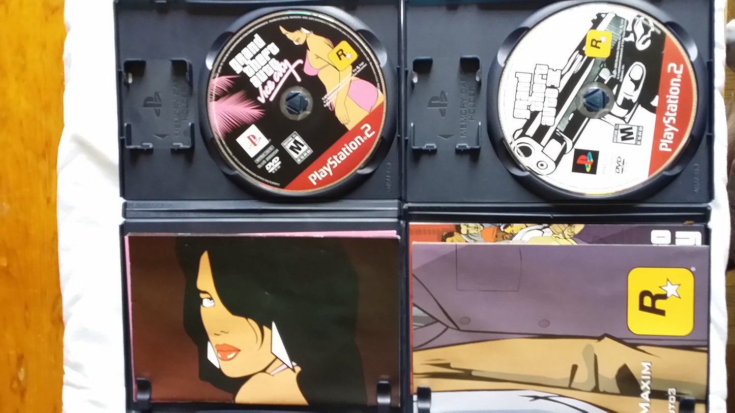 Rockstar Games Grand Theft Auto Double Pack - GTA III & Vice City for PlayStation 2, Model P2T2I 710425273001