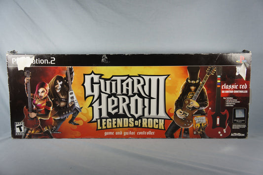 Guitar Hero III Legends of Rock Wired Bundle for PS2 - Includes Game & Guitar, Perfect for Music Lovers