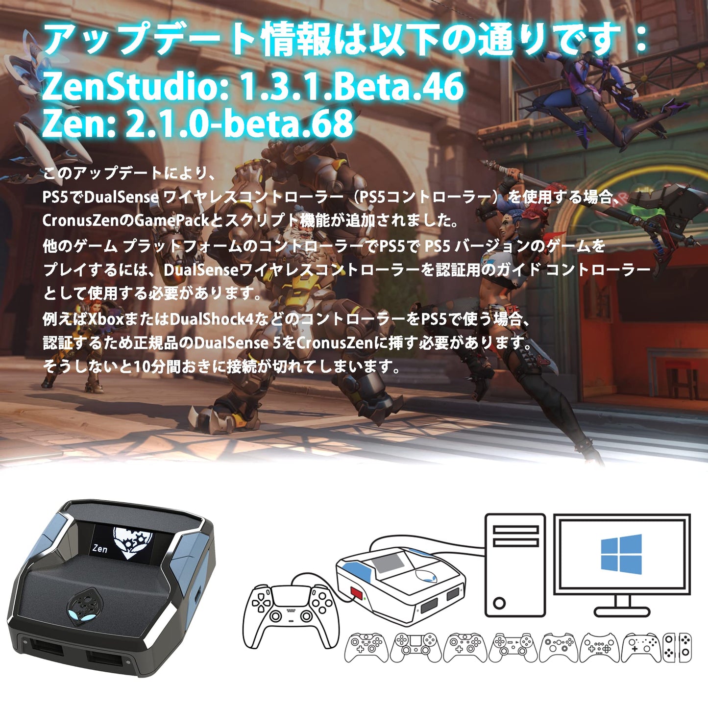 CronusMax CronusZen Gaming Adapter for Nintendo, PlayStation, Xbox, Switch - Black