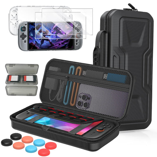 All in One Accessories Carrying Case Bundle for Nintendo Switch 2 2025 with 10 Game Cards sections  for Game Boy Advance Games