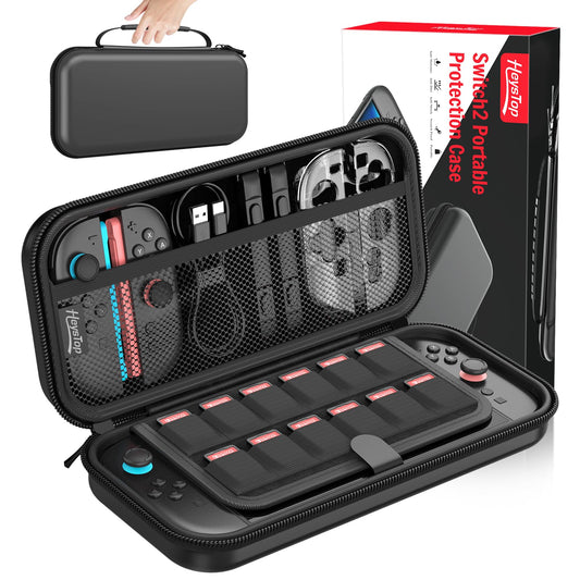 HEYSTOP Switch 2 Case for Nintendo Switch 2 Console & Accessories  Switch 2 Carrying Case with 12 Game Card Slots  Portable Hard Shell Pouch Carrying Travel Game Bag for Switch 2 Accessories