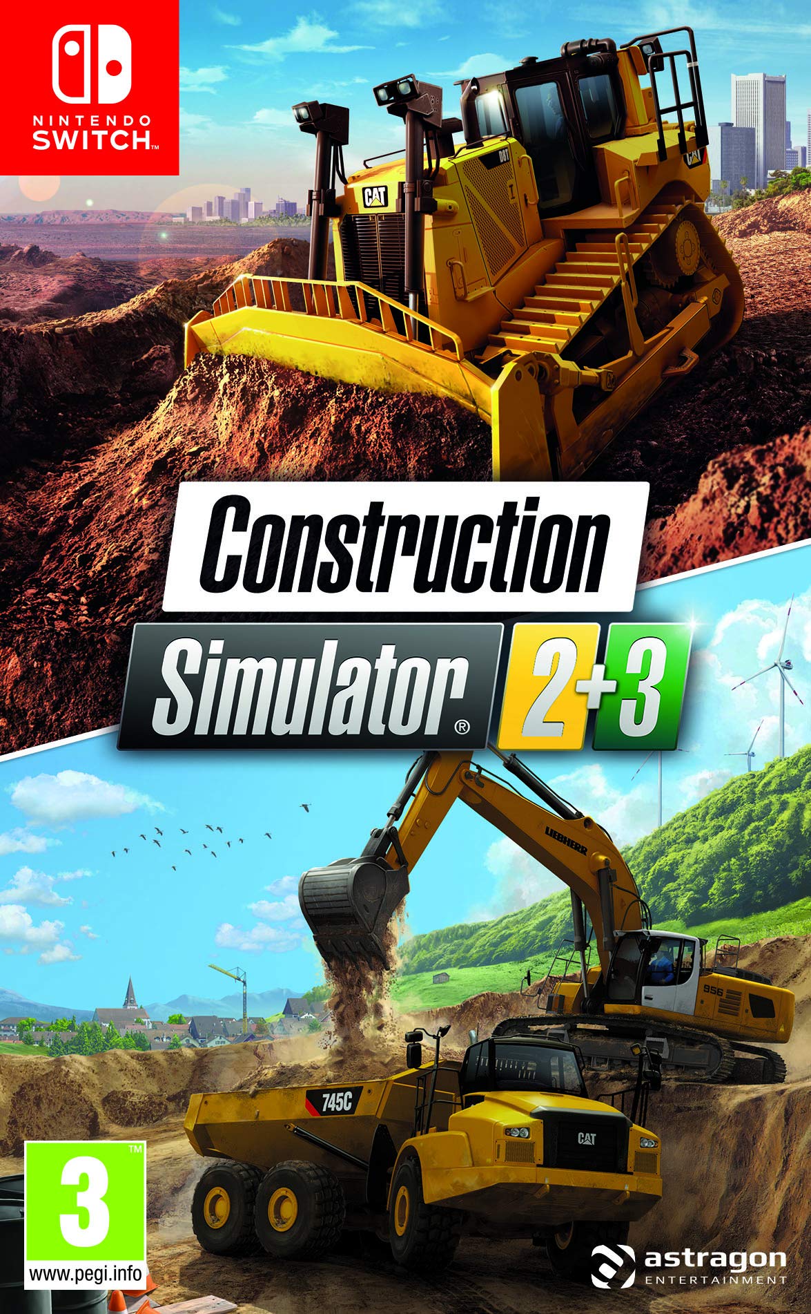 Astragon Construction 2 + 3 Switch Bundle - Nintendo Switch Game, Black, Model AST-CONST2+3