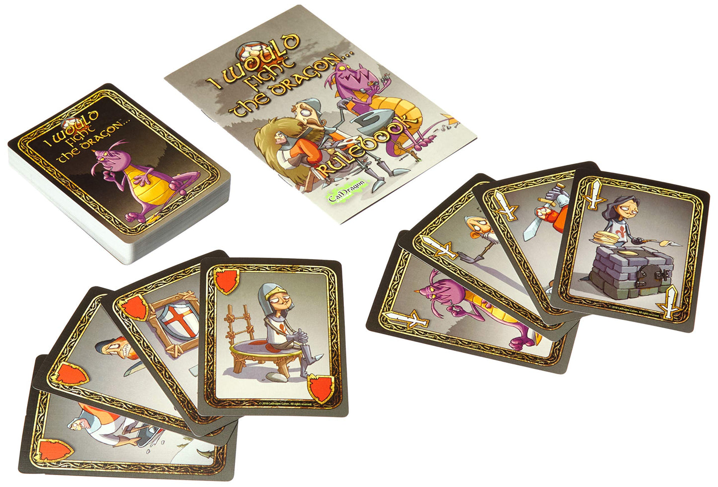 USAOPOLY I Would Fight The Dragon Game - Metal Construction, 3.5 x 3.5 x 1.5 inches, Model 0020CDG