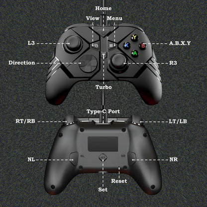 SWVOE Wired Game Controller for X-one Series/X/S & PC, Turbo Function, 3.5mm Audio Jack, Black