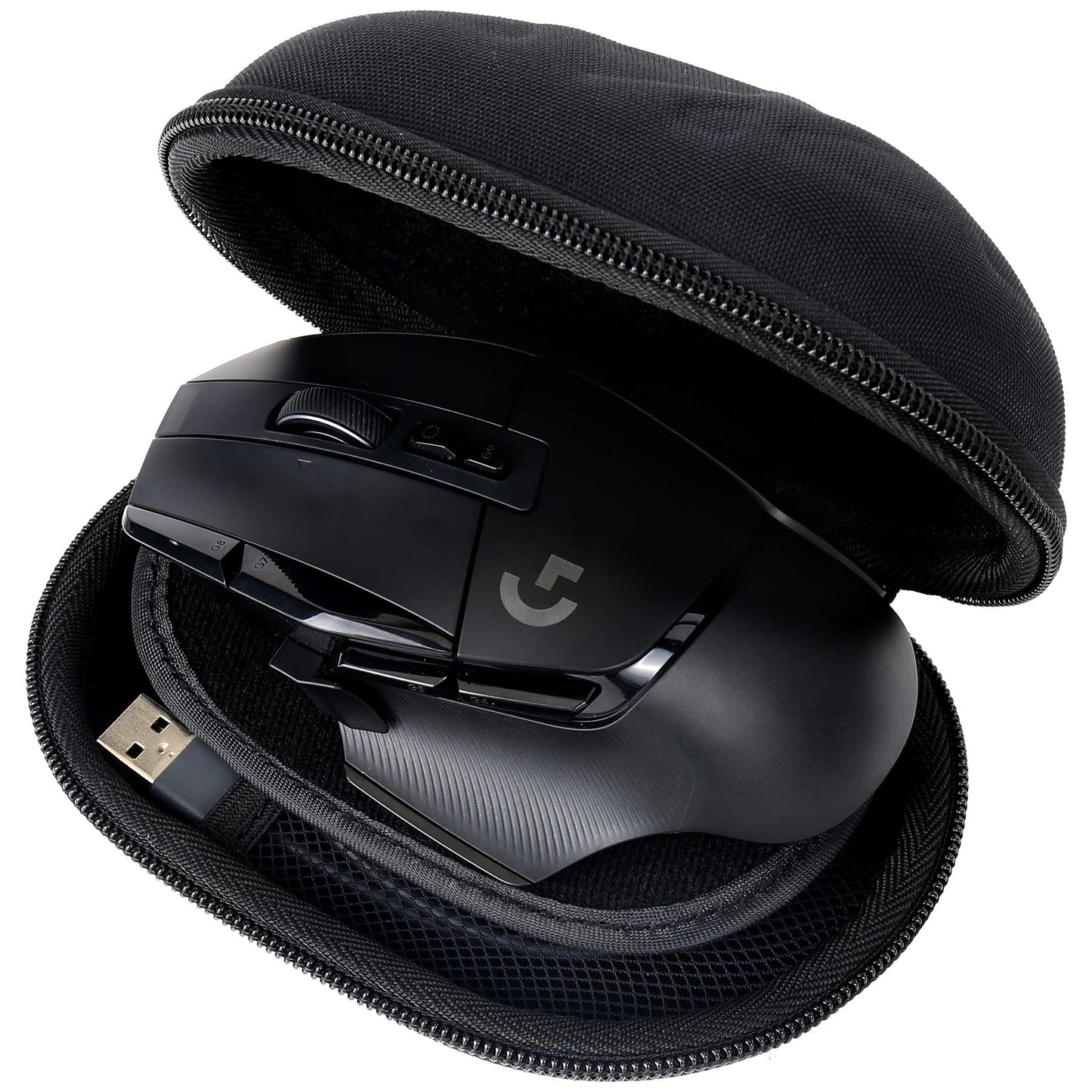 co2CREA Hard Case for Logitech G502 X Plus & G502 Hero - Black Gaming Mouse Protection