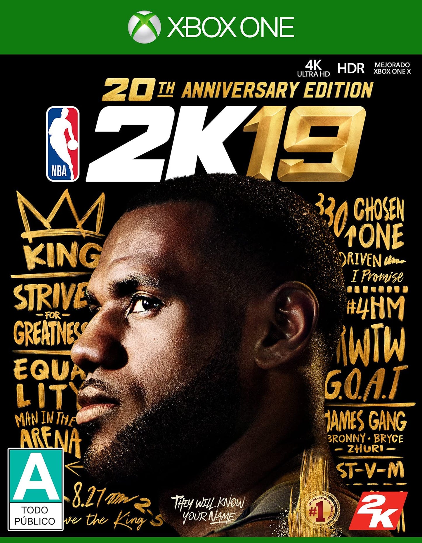 2K NBA 2K19 20th Anniversary Edition - Xbox One, Model 59062