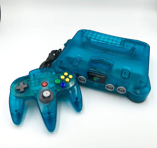 Nintendo 64 System - Video Game Console - Ice (refurbished)