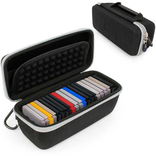 CASEMATIX Game Case Holder Compatible With Gameboy Color and Original Gameboy Cartridges  Fits 22 Game Boy Games In Protective Impact Resistant Carrying Case