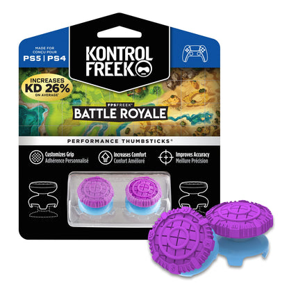 KontrolFreek FPS Freek Battle Royale Thumbsticks for PS4/PS5 - High-Rise Convex, Purple