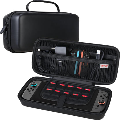BOVKE Carrying Case for Nintendo Switch 2 - Travel Bag, Extra Space for Accessories, Black, Model V89M2