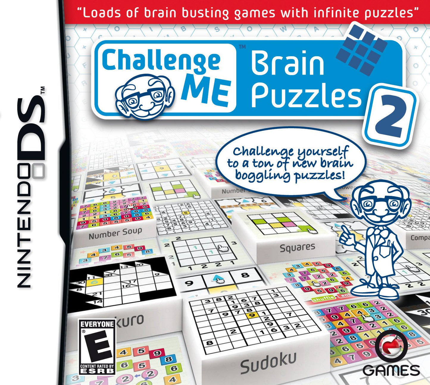 O-Games Challenge Me: Brain Puzzles 2 for Nintendo DS - Engaging Brain Teasers, Model 878614001559