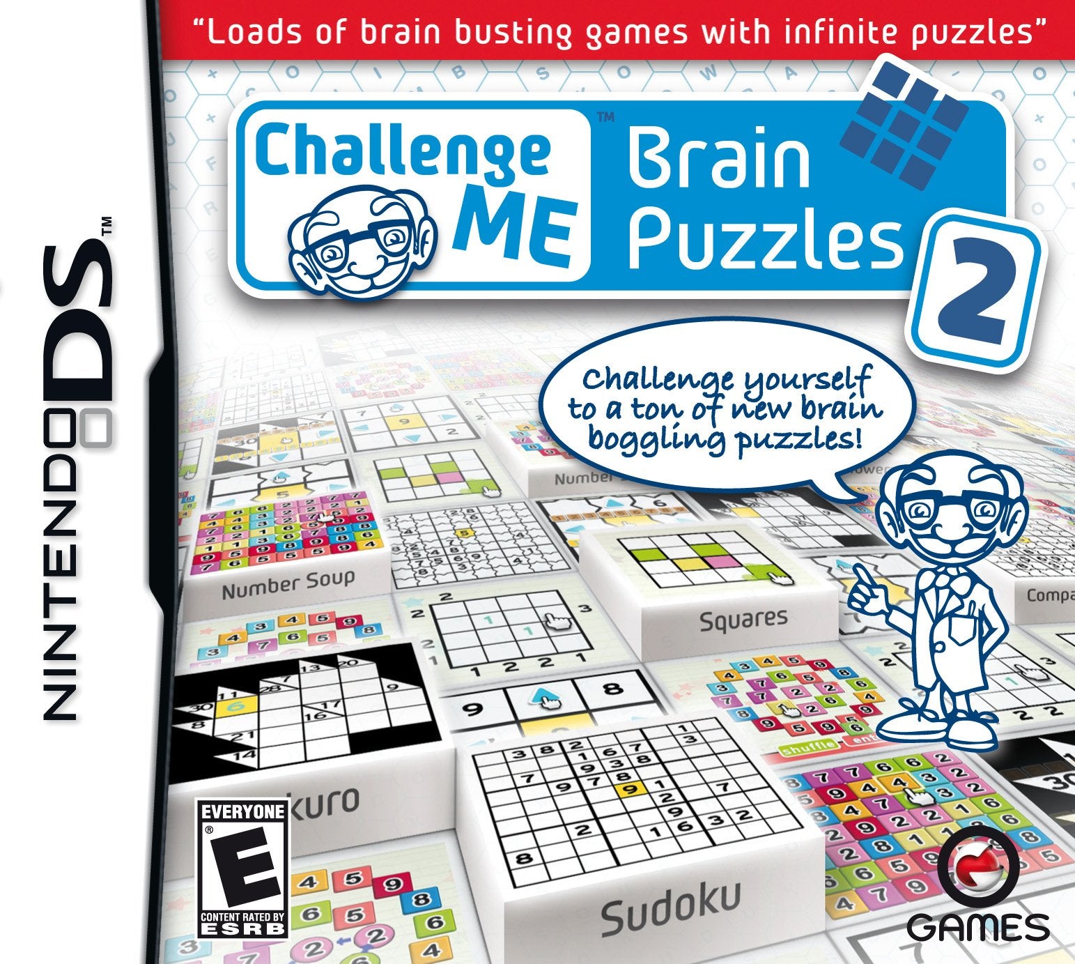 O-Games Challenge Me: Brain Puzzles 2 for Nintendo DS - Engaging Brain Teasers, Model 878614001559