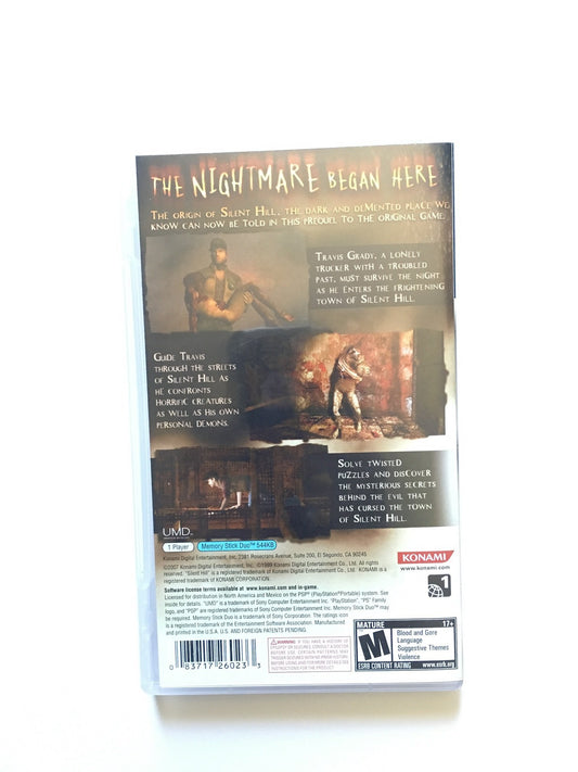 Konami Silent Hill Origins Game - Model 083717260233 - Classic Horror Adventure