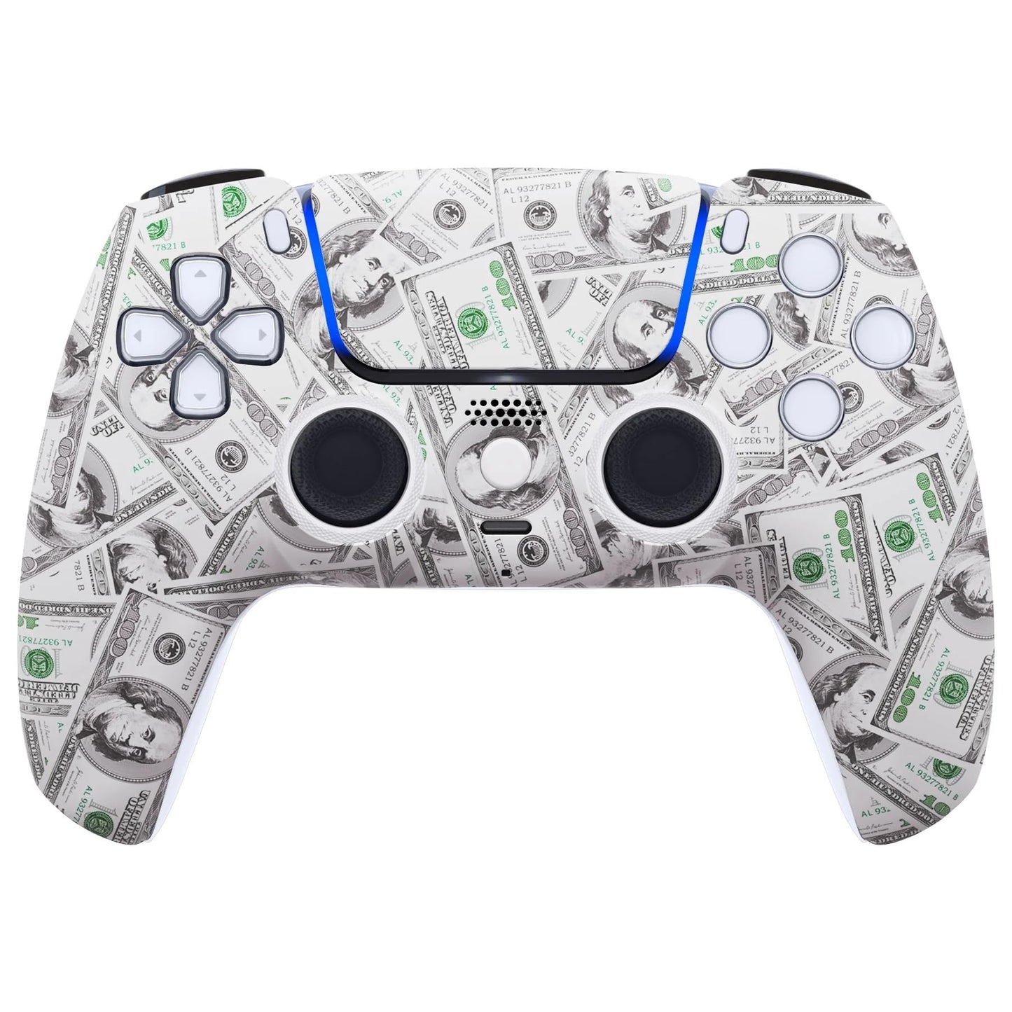 Custom Controllerzz Wireless Controller Compatible with PS5 - Multiple Designs Available (PS5 Money)