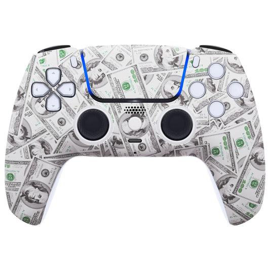 Custom Controllerzz Wireless Controller Compatible with PS5 - Multiple Designs Available (PS5 Money)