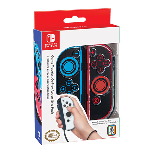 Game Traveler GoPlay Action Grips for Nintendo Switch Joy-Cons - Enhances Game Play