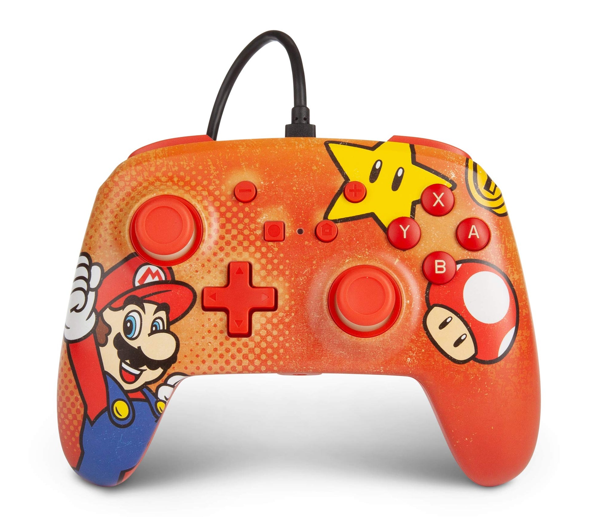 PowerA Enhanced Wired Controller for Nintendo Switch - Mario Vintage  Gamepad  Wired Video Game Controller  Gaming Controller - Nintendo Switch