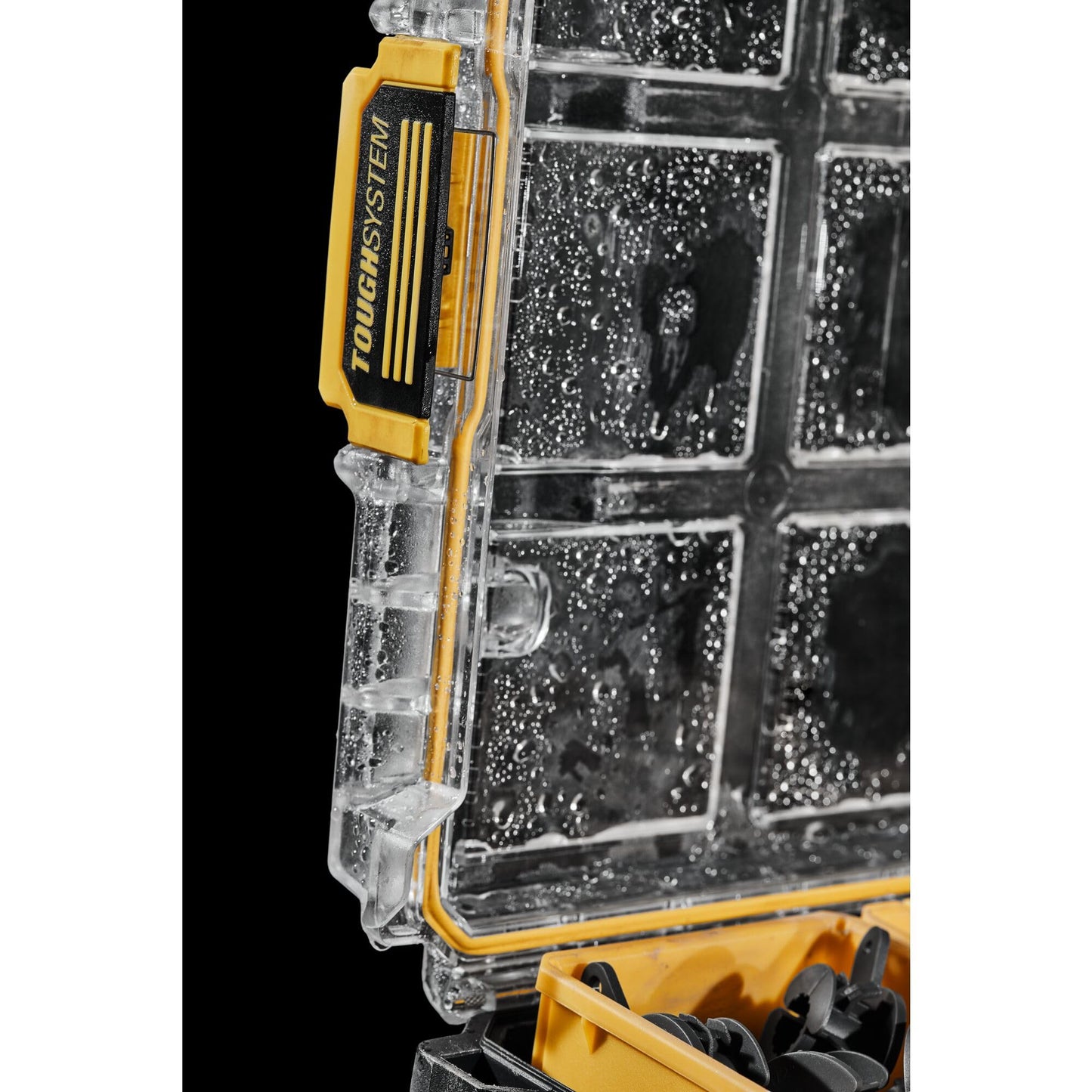 DEWALT DS100 TOUGHSYSTEM™ 2.0 Toolbox, Clear Lid, Yellow, Model DEW183394