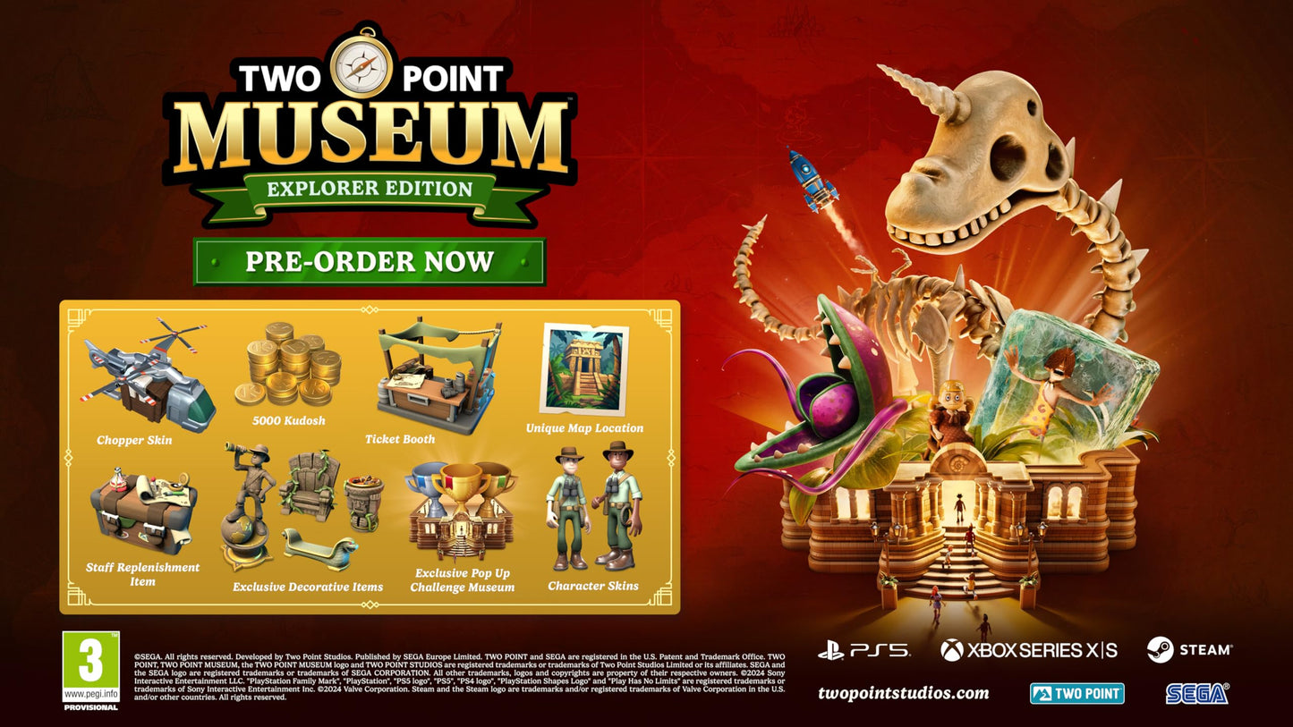 SEGA Two Point Museum: Explorer Edition for PlayStation 5 - Engaging Gameplay Experience