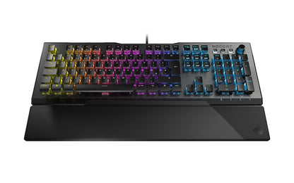 ROCCAT Vulcan 120 Mechanical RGB Gaming Keyboard - Full Size, Silver, AIMO Per-Key Lighting, Titan Switches, Model ROC-12-442-BN