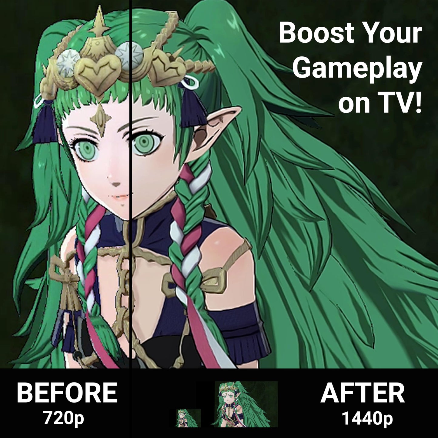 Marseille mClassic Switch Edition - Game Mode Enhancer for Nintendo Switch - 1440p/60Hz - Blue - Model MC9007-C