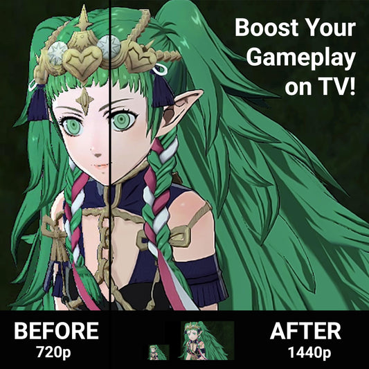 Marseille mClassic Switch Edition - Game Mode Enhancer for Nintendo Switch - 1440p/60Hz - Blue - Model MC9007-C