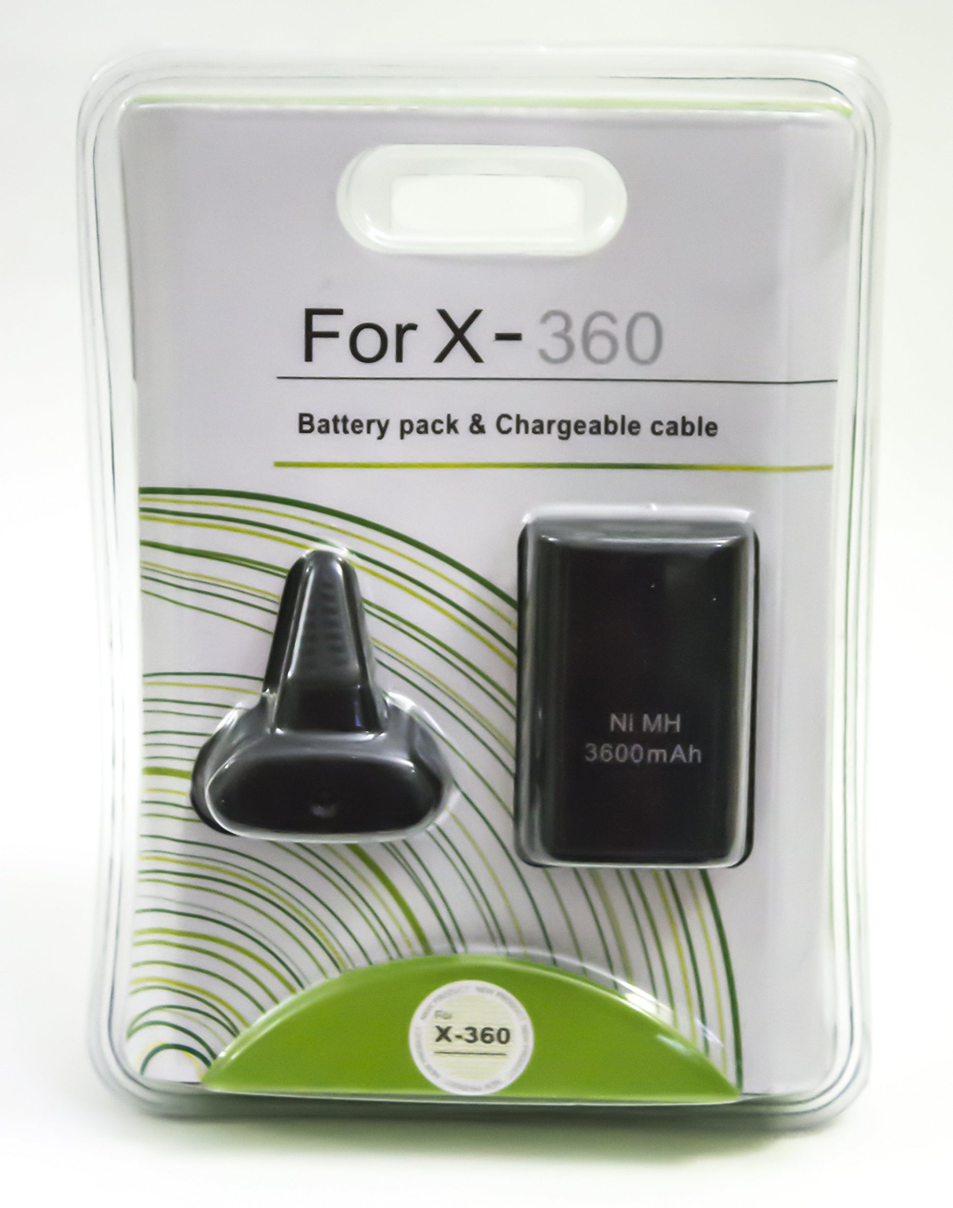 Old Skool Xbox 360 Play & Charge Kit - Battery & Charging Cable, Black, Model OS-2277