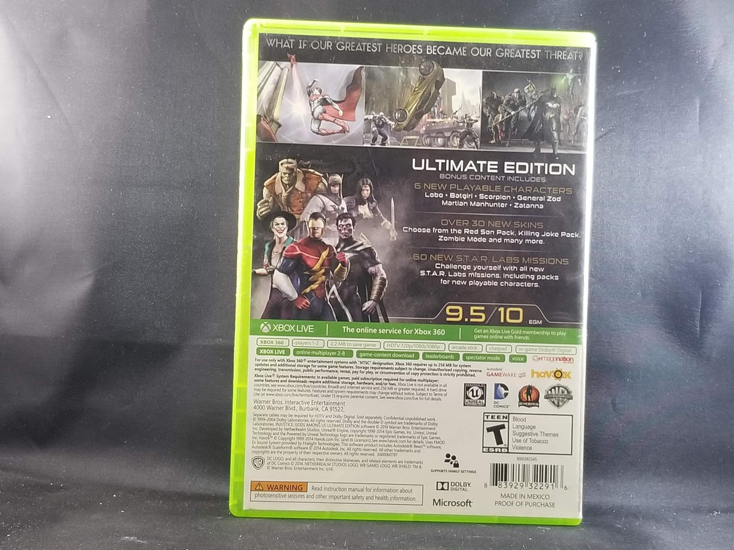 WARNER BROS Injustice: Gods Among Us Ultimate Edition - Xbox 360 Game, Model 1000383345