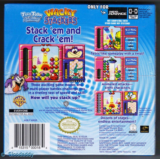 Conspiracy Tiny Toons Adventures: Wacky Stackers for Game Boy Advance - Classic Cartoon Fun