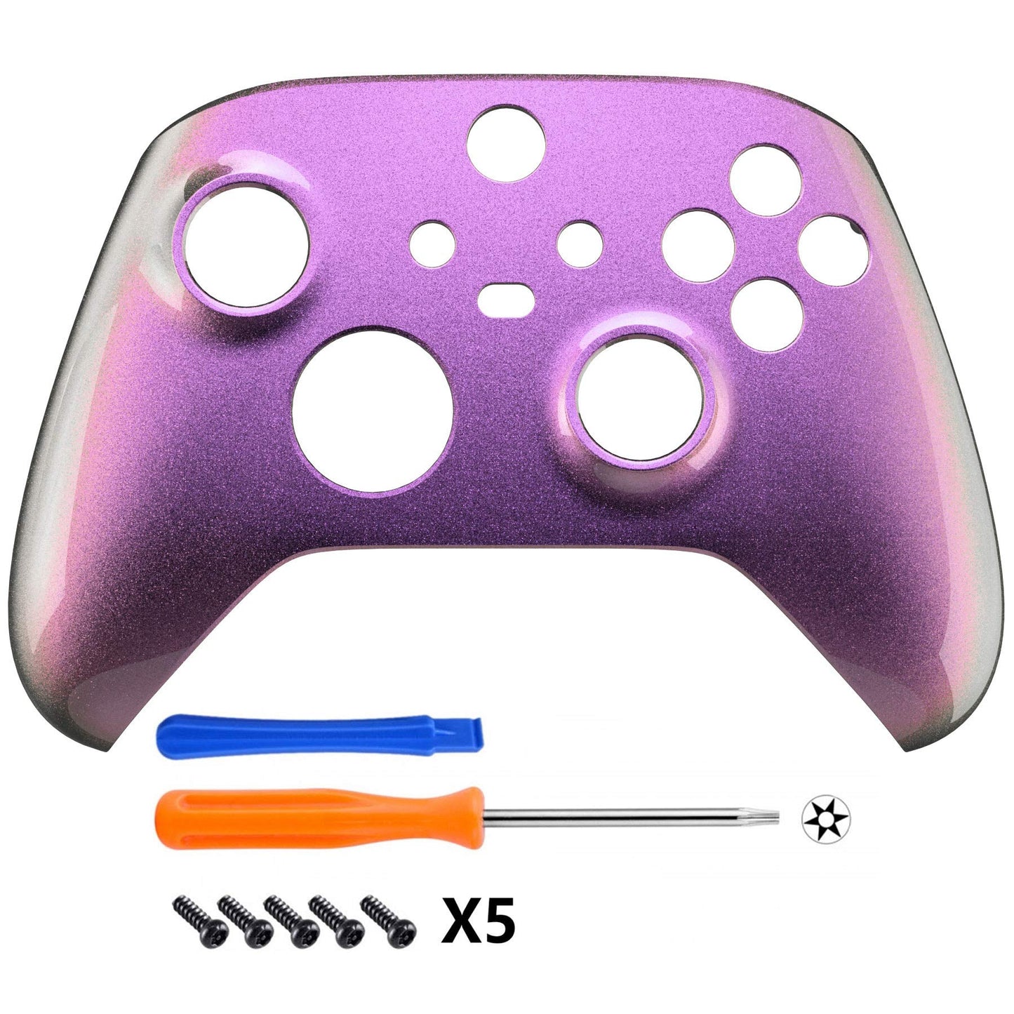 eXtremeRate Xbox Series X & S Controller Replacement Shell - Chameleon Red Gold, Custom Plastic Faceplate, Model FX3P340