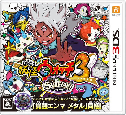 Nintendo 3DS Yokai Watch 3 SUKIYAKI Edition with Awakening Enma Medal - Japanese Version