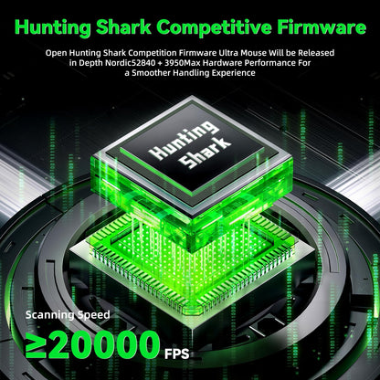 ATTACK SHARK V5 Wireless Gaming Mouse - 42000 DPI, Ultra-Lightweight, Black, Programmable for PC/Mac