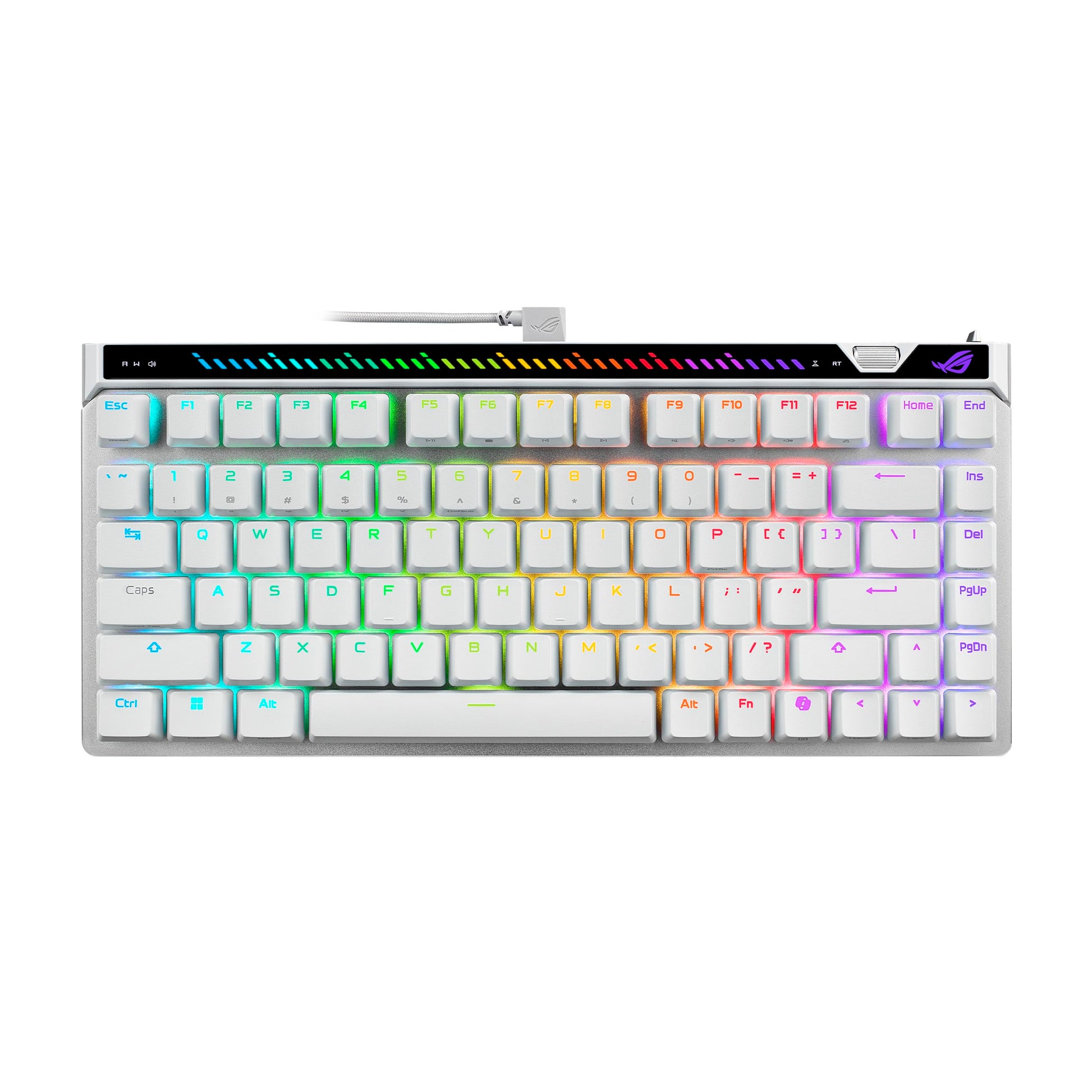 ASUS ROG Falchion Ace 75 HE Wired Analog Hall Effect Gaming Keyboard- 75% TKL  USB  Hot Swappable HFX V2X Magnetic Switch  Rapid Trigger  8KHz Polling  PBT Keycap  Carry Case  Web based Config - White