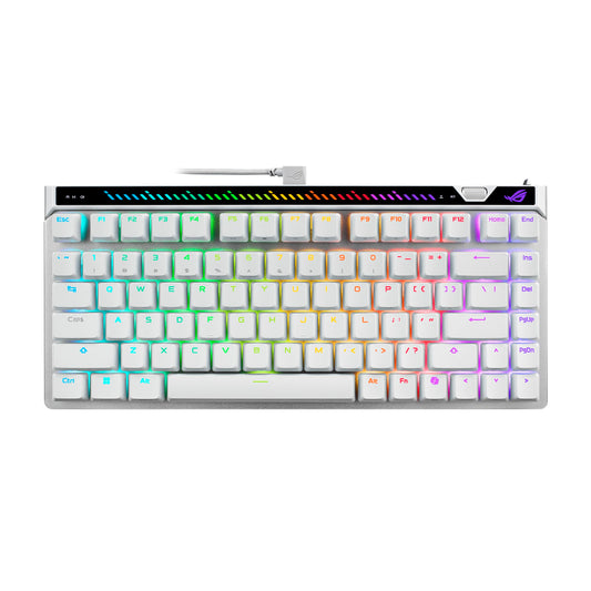 ASUS ROG Falchion Ace 75 HE Wired Analog Hall Effect Gaming Keyboard- 75% TKL  USB  Hot Swappable HFX V2X Magnetic Switch  Rapid Trigger  8KHz Polling  PBT Keycap  Carry Case  Web based Config - White