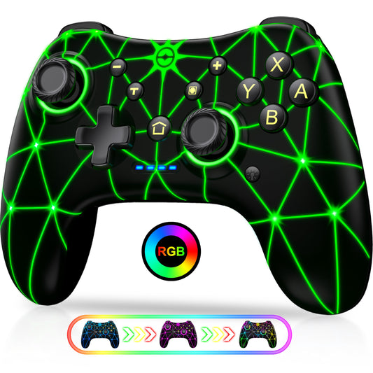 ELISWEEN for wii skins Switch Wireless Switch Compatible with Switch/Switch Lite/OLED  Wireless Switch Work with iOS/Android/PC with RGB Light  Programmable  TURBO & Wakeup