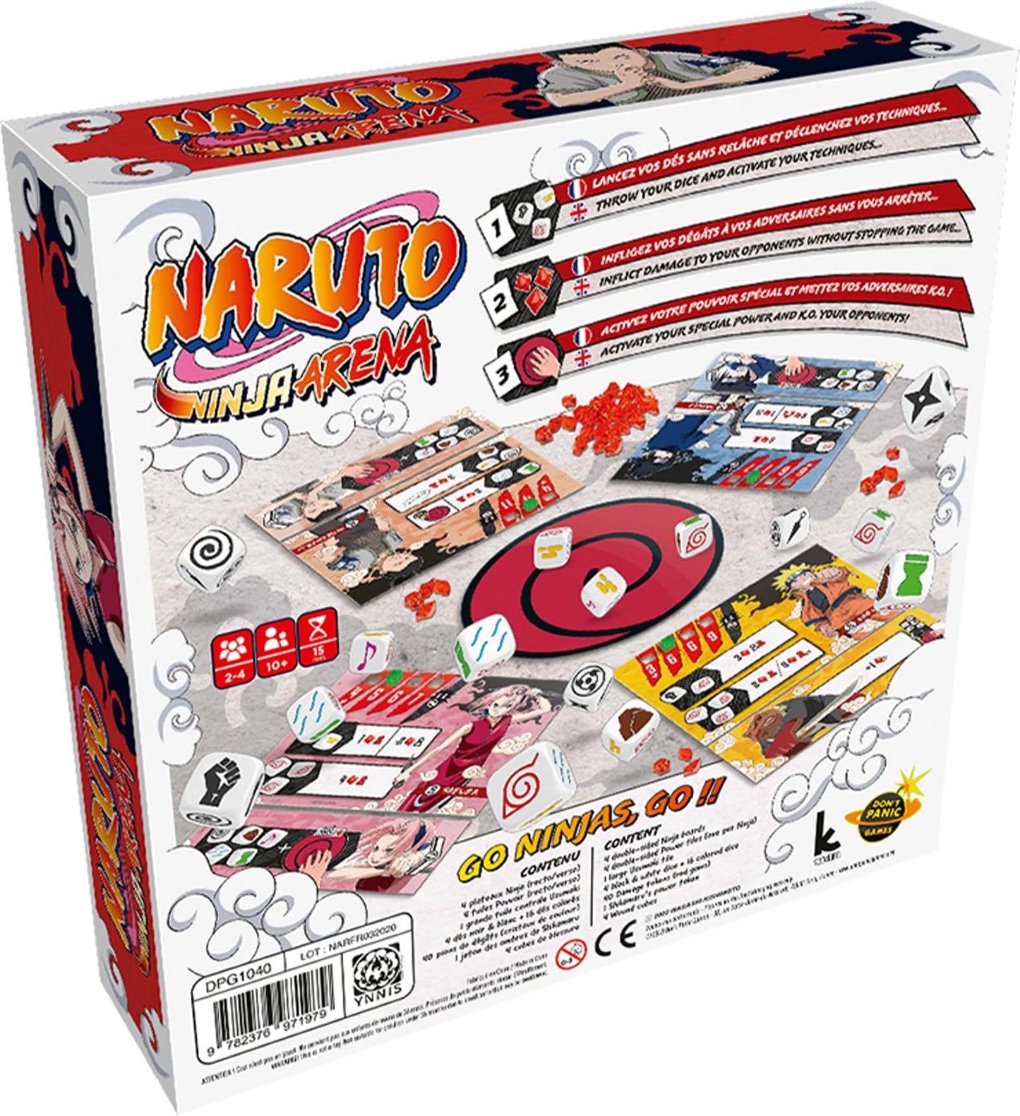 Japanime Games Naruto Ninja Arena Board Game | 1-4 Players | Ages 10+ | 15-30 Min Play Time | Model JPG504 | Plastic Material