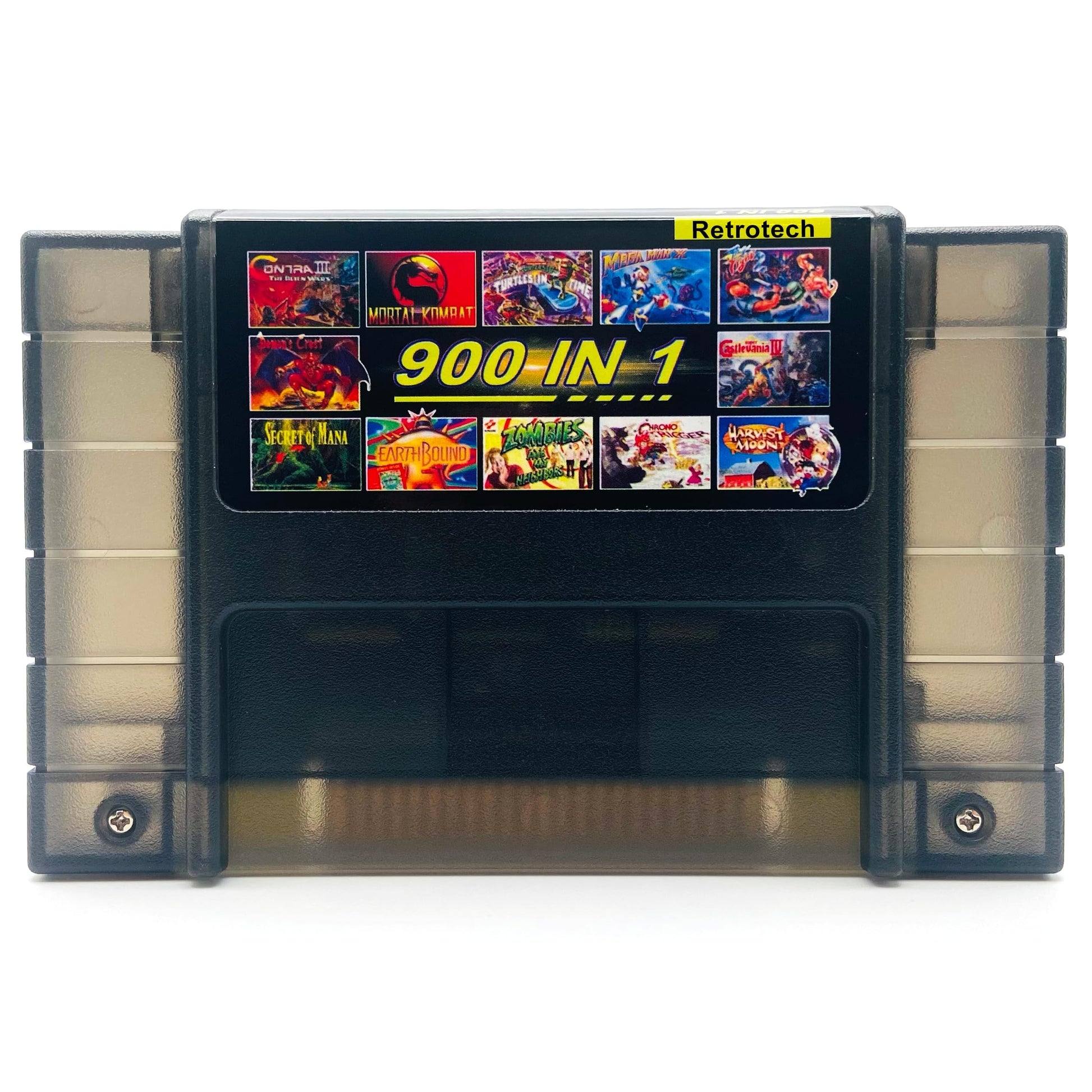 Retrotech Super 900 In 1 refill unit For SNES Super Nintendo 16Bit Game Console - Clear Black