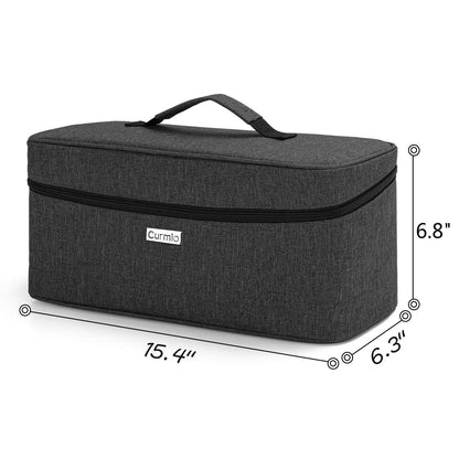 CURMIO Game Disc Storage Bag, Holds 24 Discs, Nylon, Black, Model CACR01601, Compatible with PS4, PS5, Xbox Series X/S