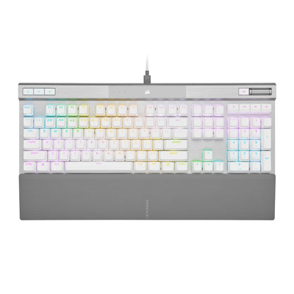 Corsair K70 PRO RGB Optical-Mechanical Gaming Keyboard - OPX Linear Switches, PBT Keycaps, White, CH-910951A-NA
