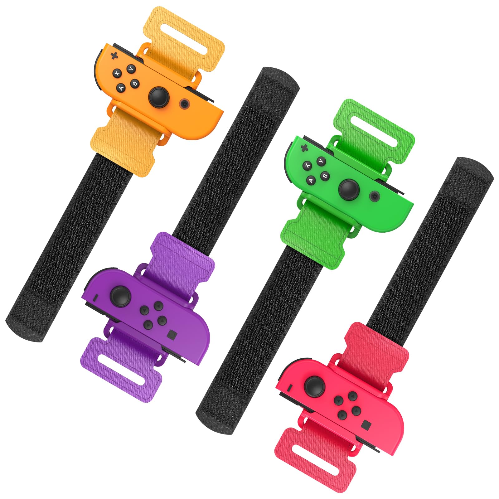 4 Pack Wrist Bands for Nintendo Switch Just-Dance 2026 2025 2024 2023 and for Zumba Burn It Up for Joy-Con  Adjustable Elastic Straps Switch Dance for Switch/OLED Joypad Controller for Adults/Kids