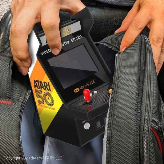 My Arcade Atari Micro Player Pro - 100 Arcade Classics, 6.75" Mini Machine, Multi-Color, Model DGUNL-7013