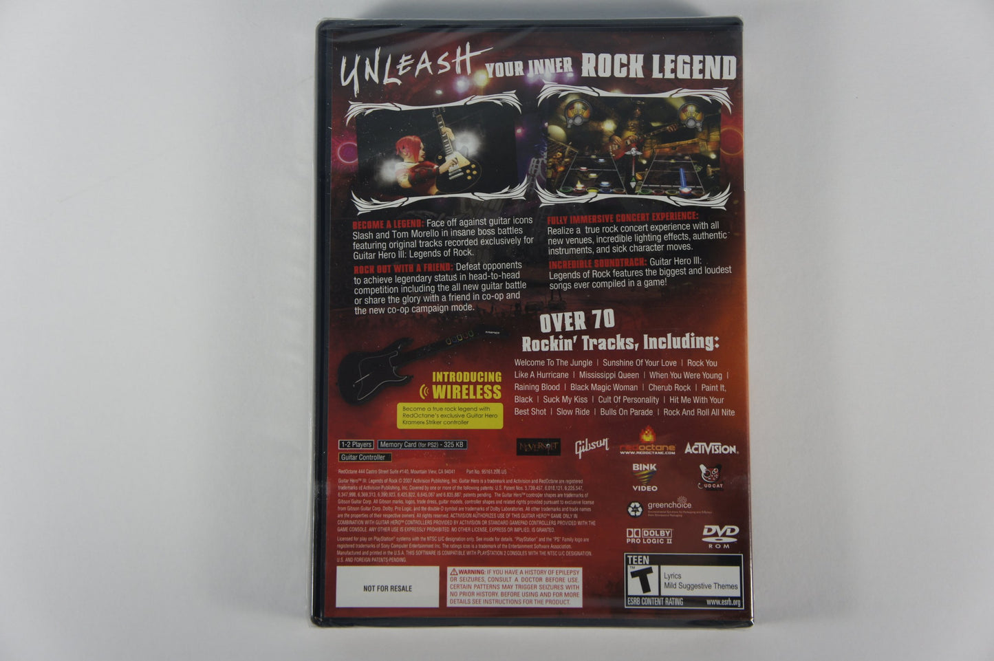 Guitar Hero III Legends of Rock Wired Bundle for PS2 - Includes Game & Guitar, Perfect for Music Lovers